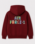 Red hoodie back 1223