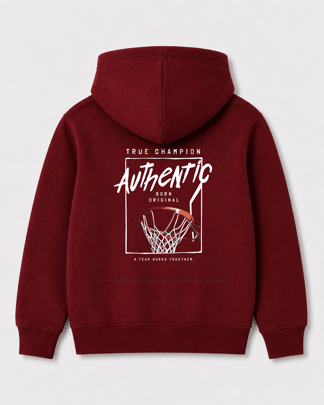 Red hoodie back 1246