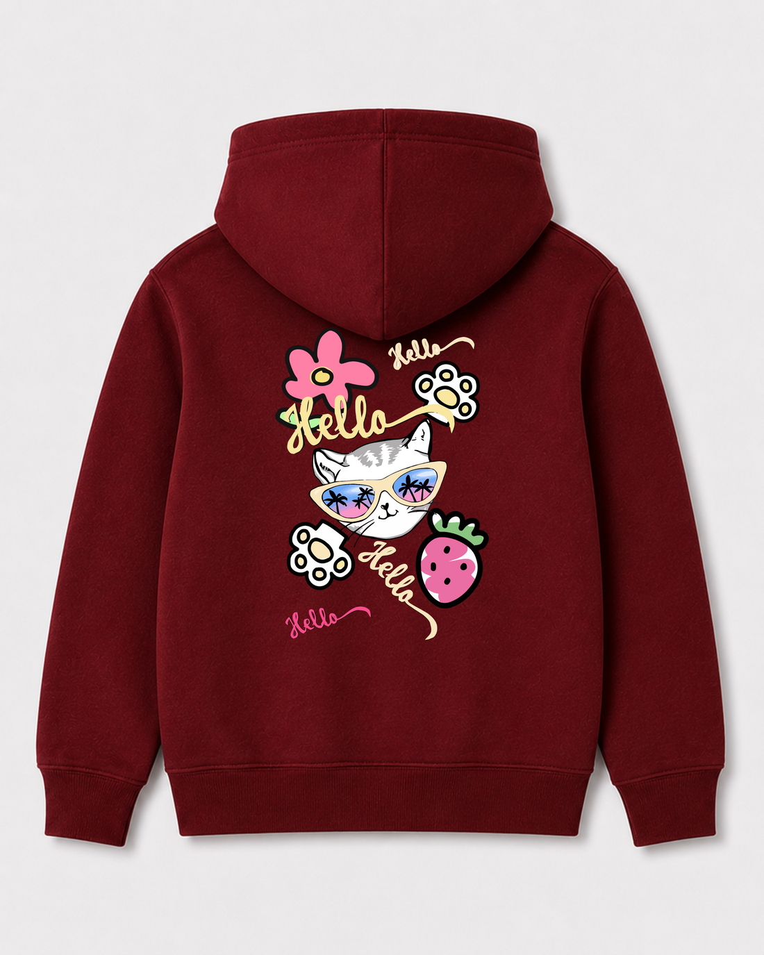 Red hoodie back 1358