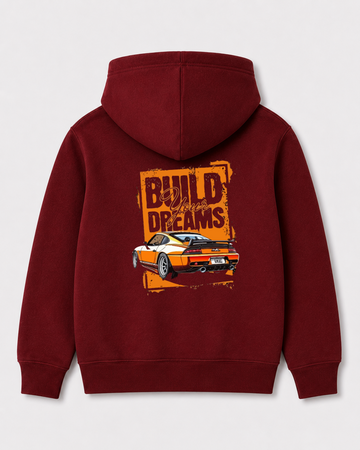 Red hoodie back 179
