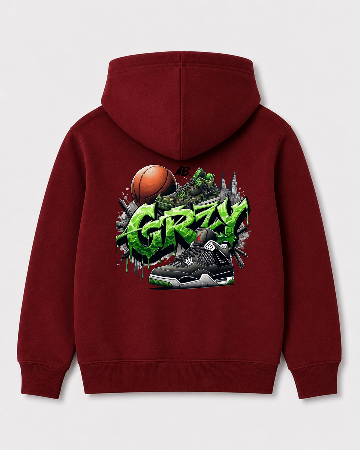 Red hoodie back 195