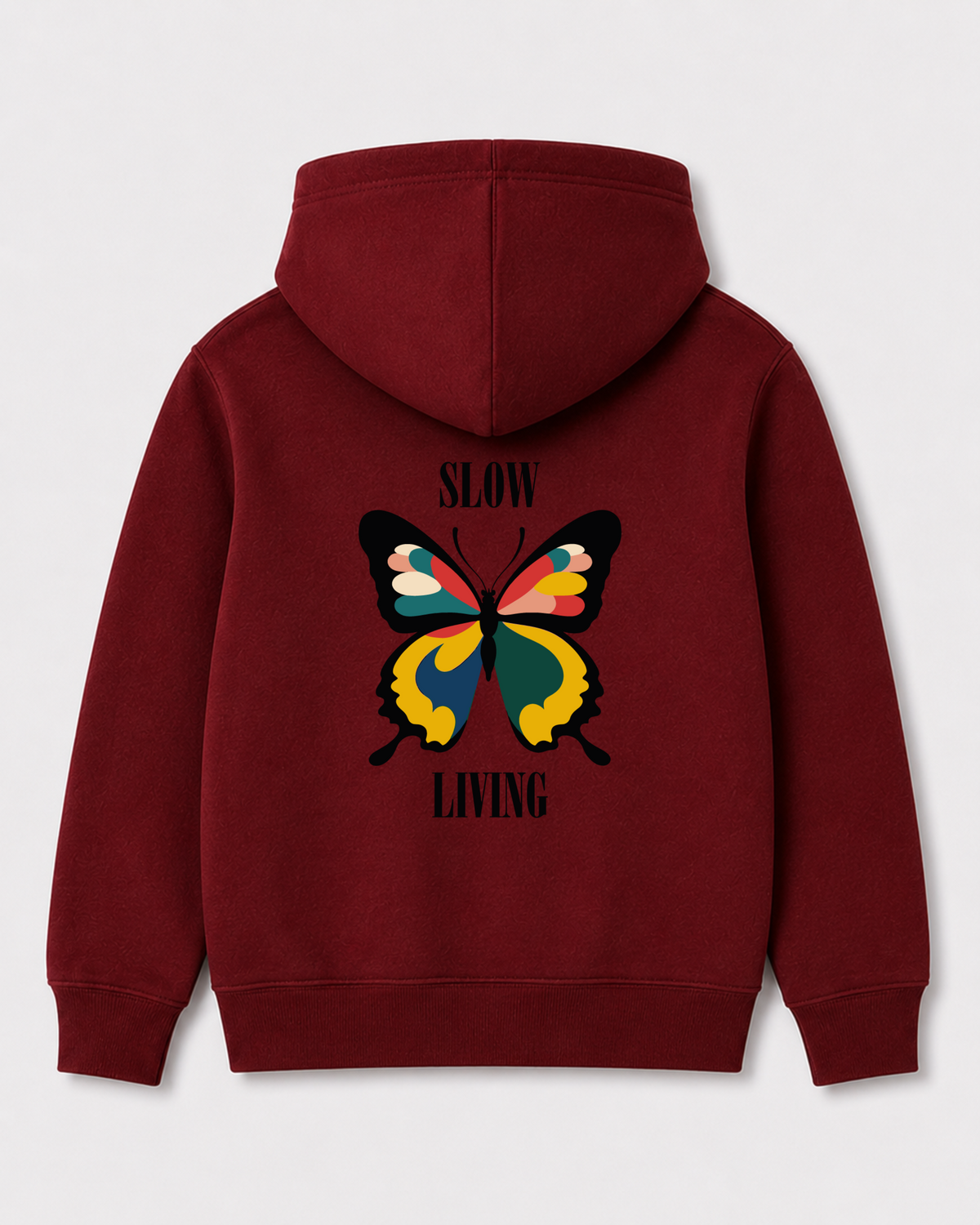 Red hoodie back 3017