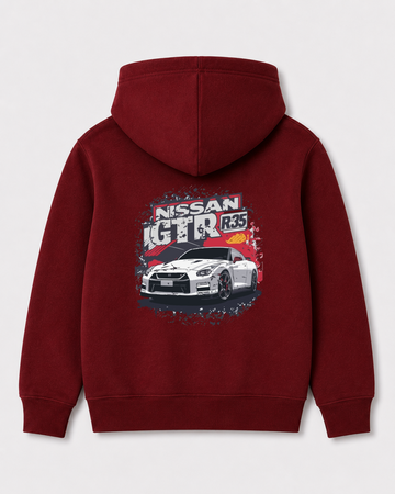 Red hoodie back 3022