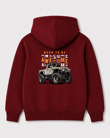 Red hoodie back 3047