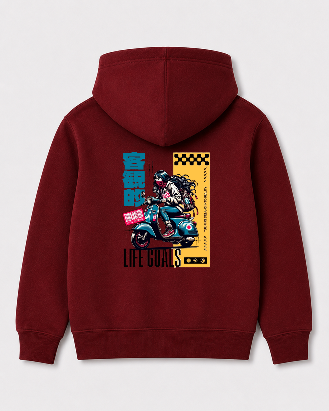 Red hoodie back 3081
