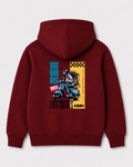 Red hoodie back 3081