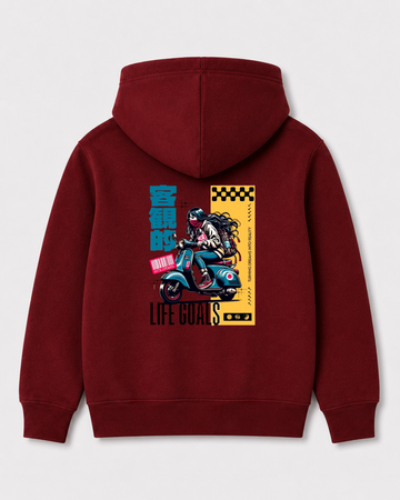 Red hoodie back 3081