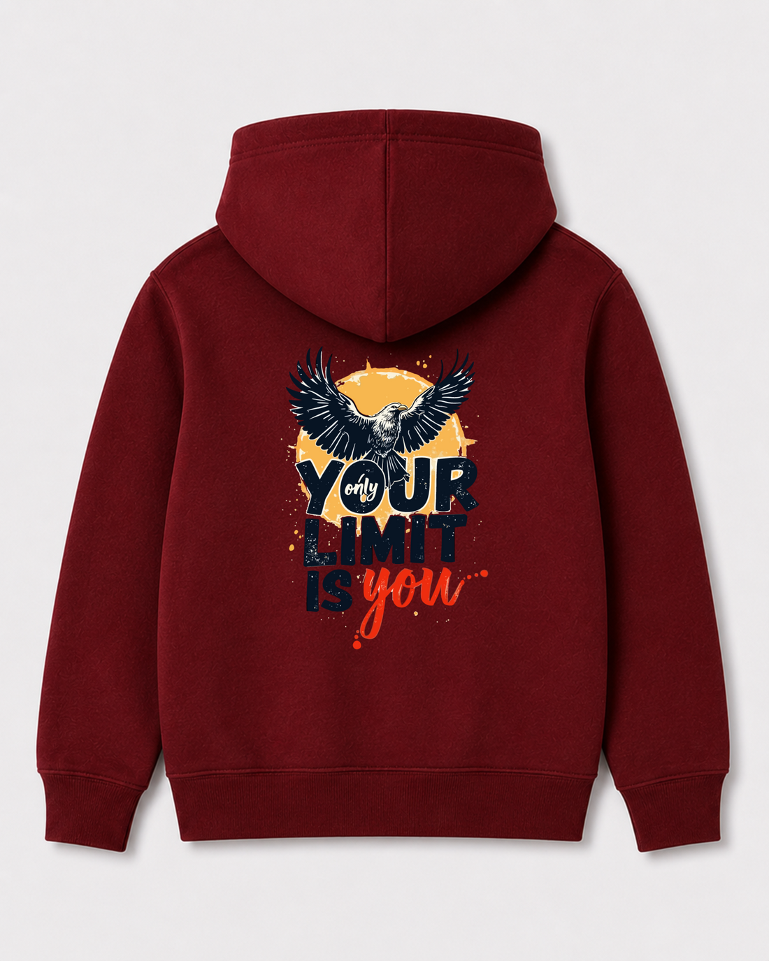 Red hoodie back 3088