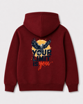 Red hoodie back 3088