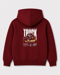 Red hoodie back 3089