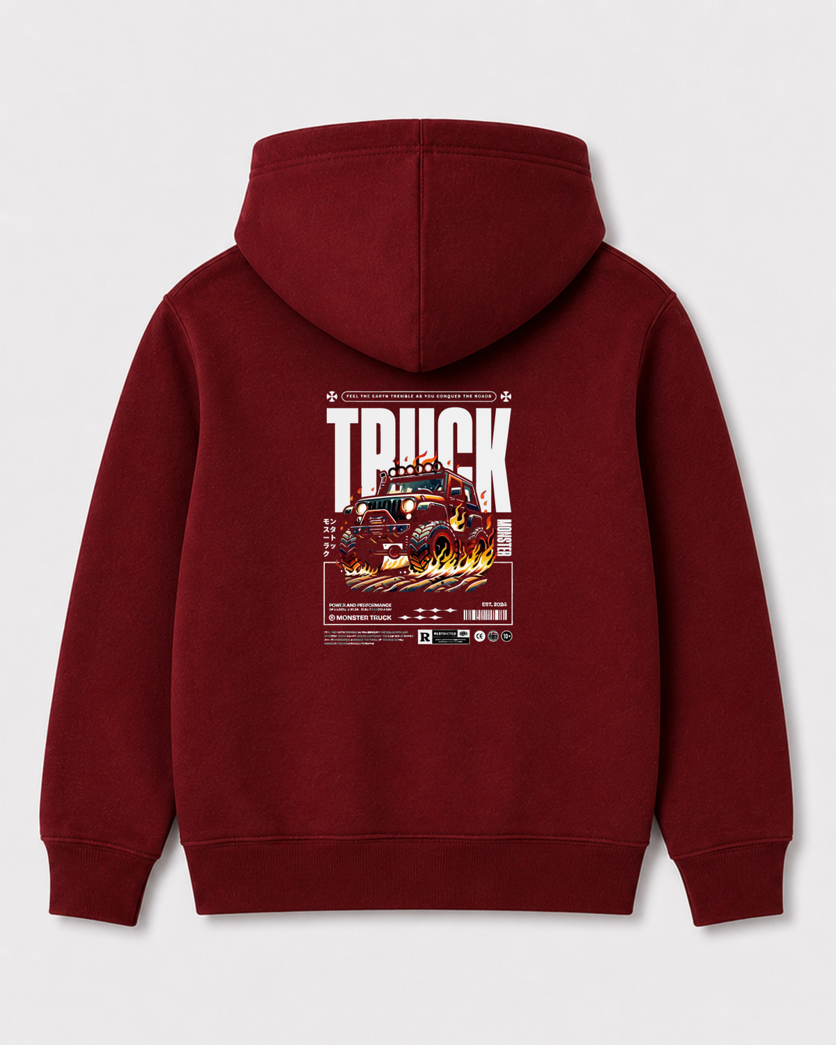 Red hoodie back 3089