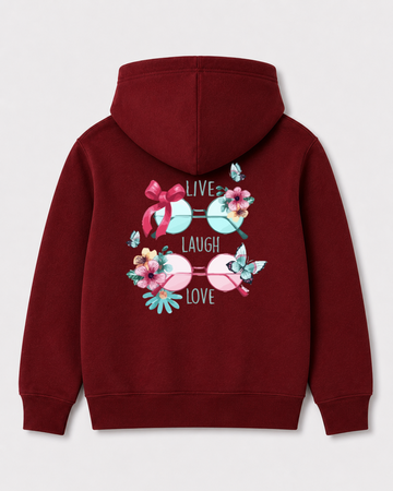 Red hoodie back 3106