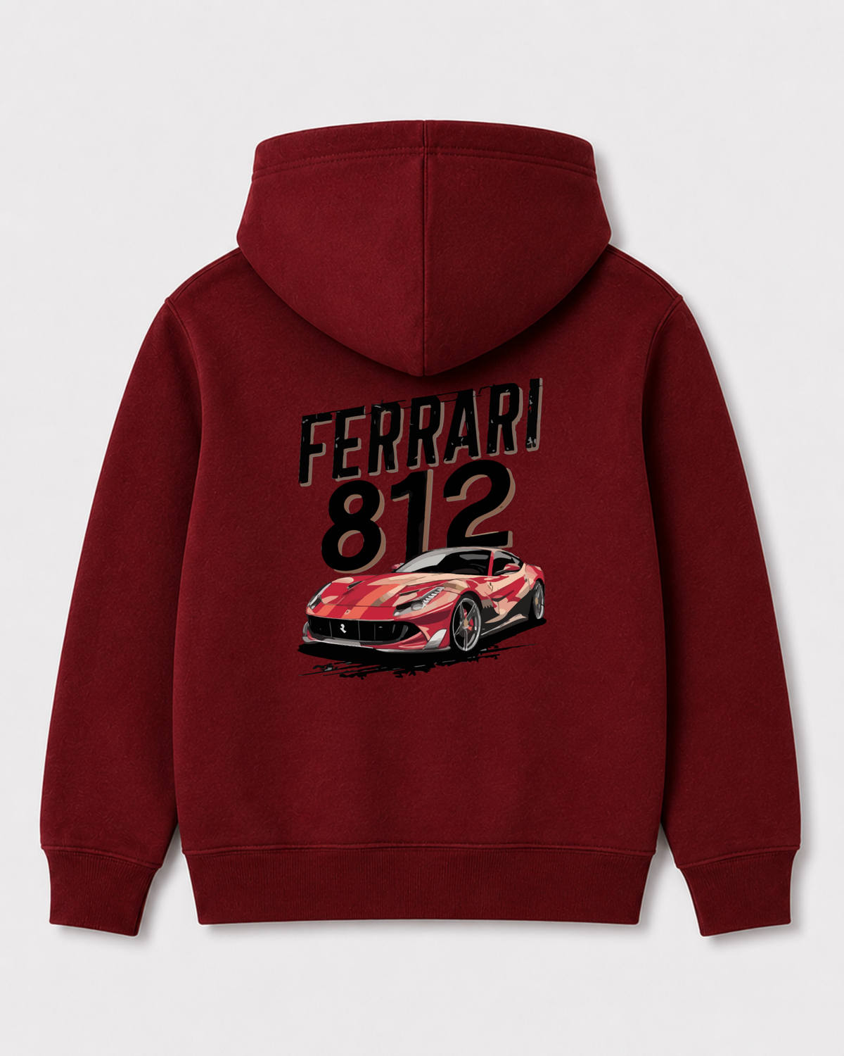Red hoodie back 3121
