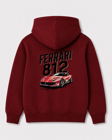 Red hoodie back 3121