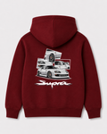 Red hoodie back 3162