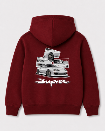 Red hoodie back 3162