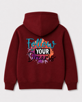 Red hoodie back 3163