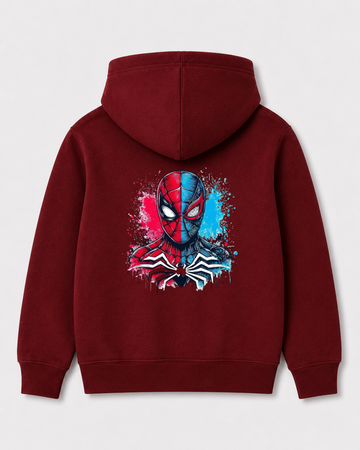 Red hoodie back 3165
