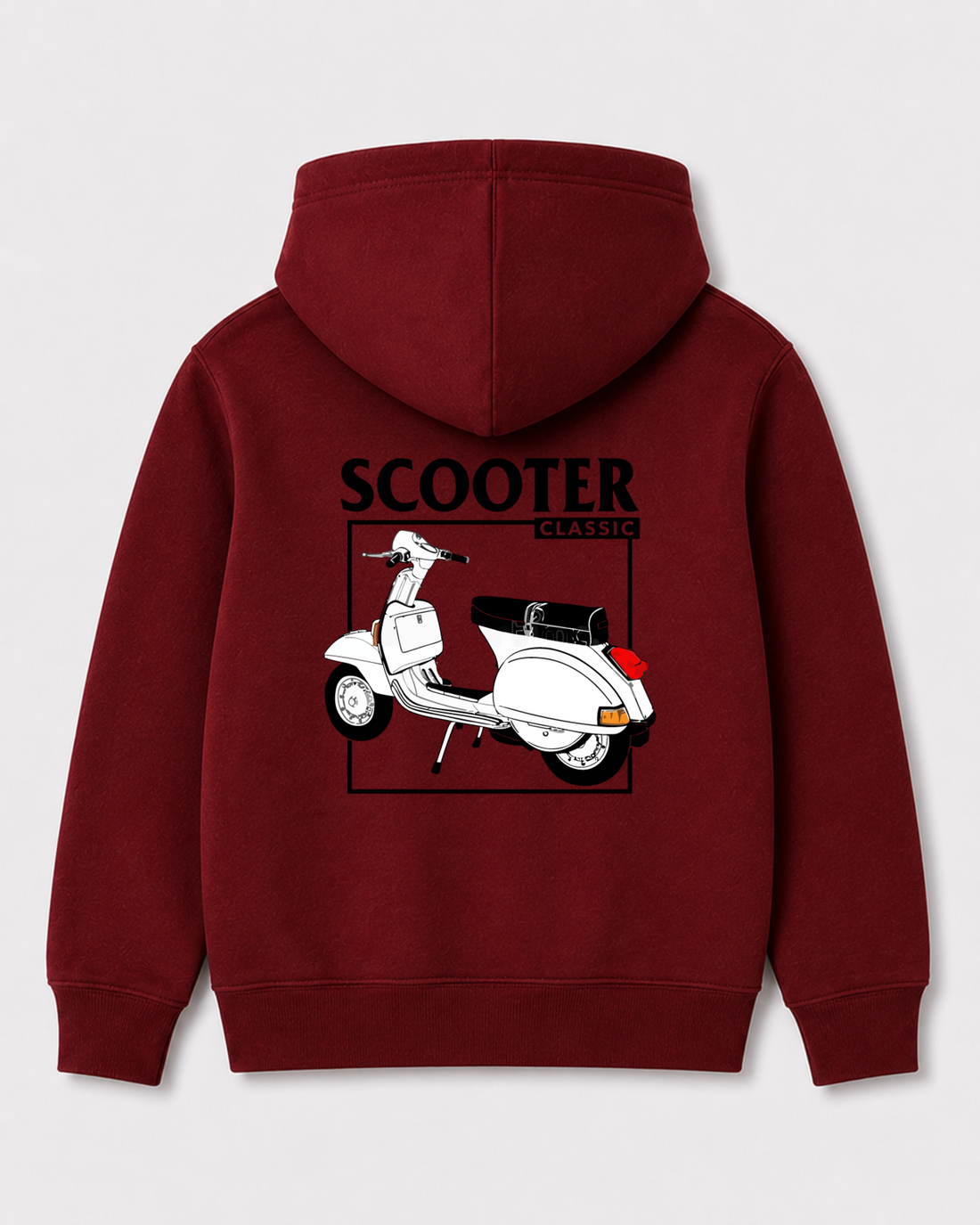 Red hoodie back 3193