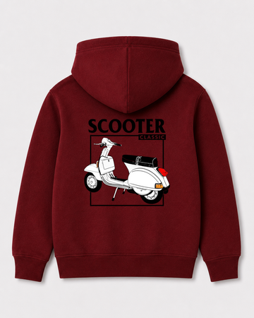 Red hoodie back 3193