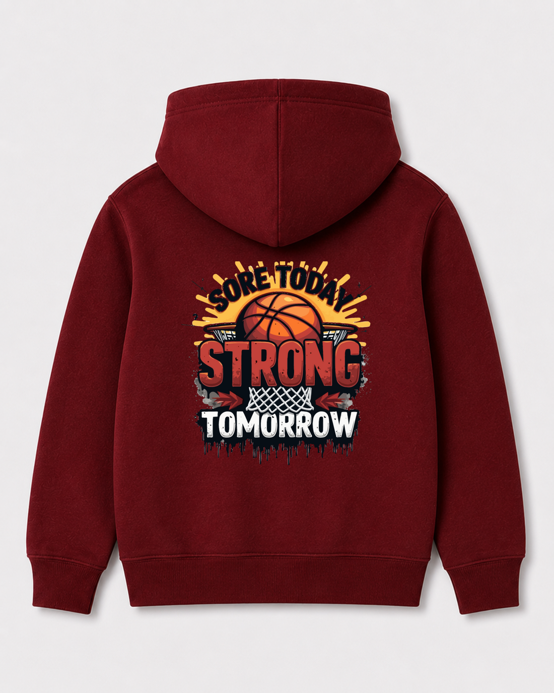 Red hoodie back 3195