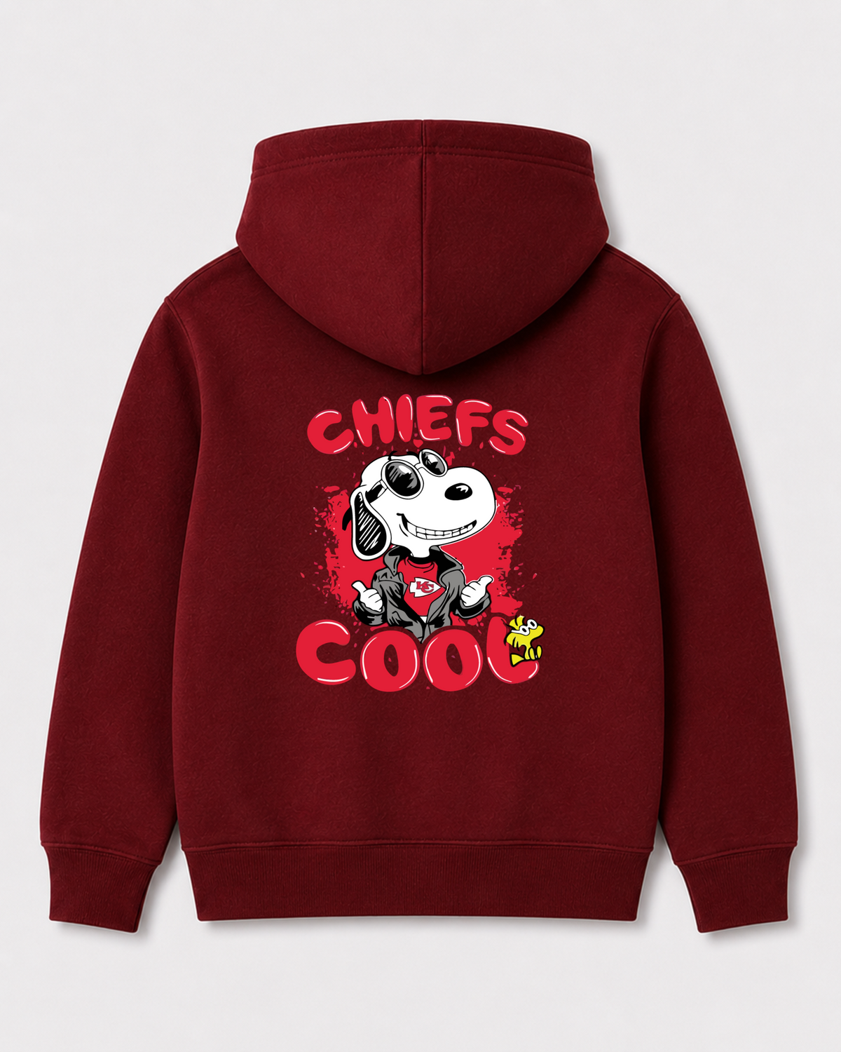 Red hoodie back 3211