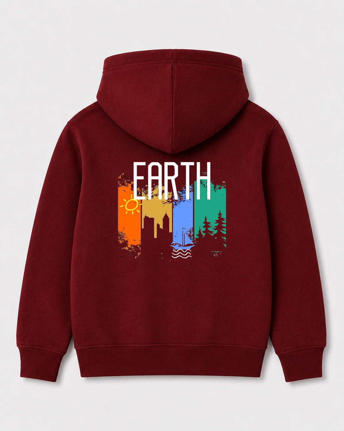 Red hoodie back 3234