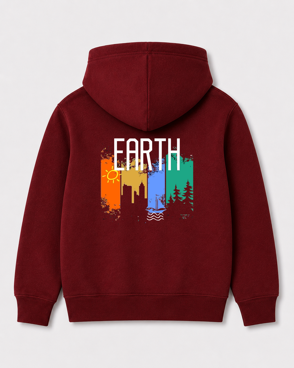 Red hoodie back 3234