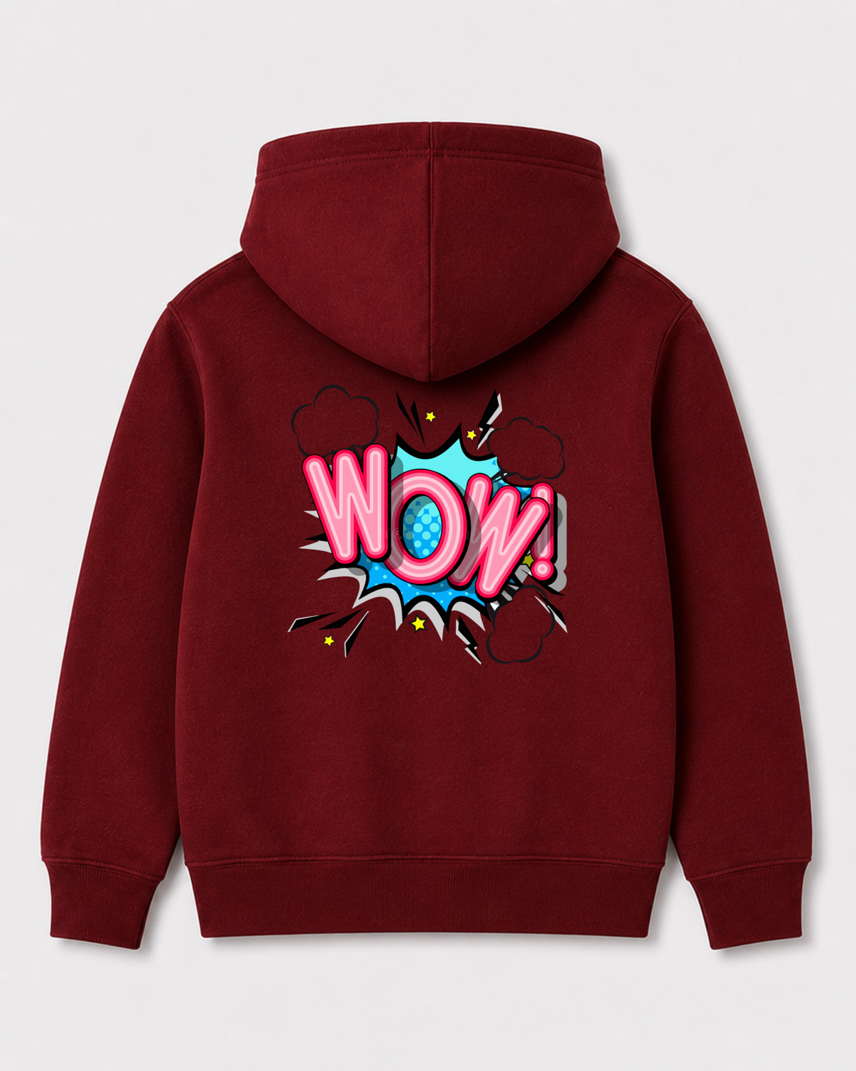 Red hoodie back 3243