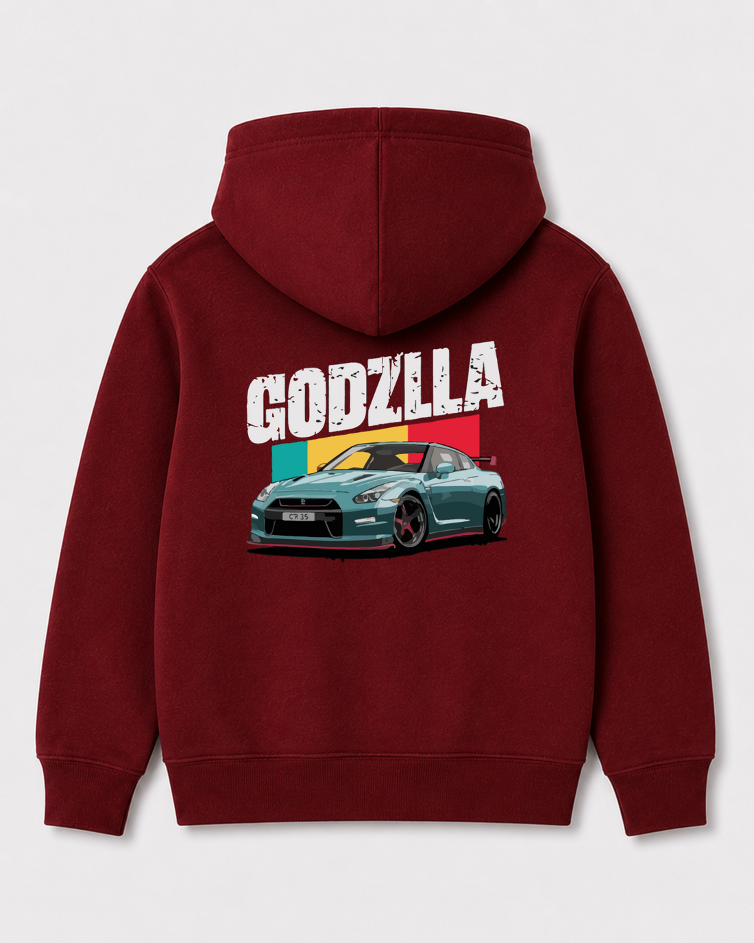 Red hoodie back 3247