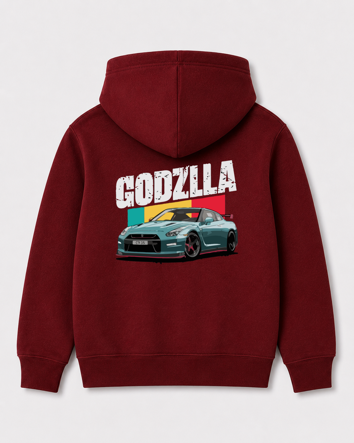 Red hoodie back 3247