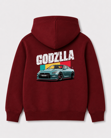Red hoodie back 3247