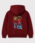 Red hoodie back 3258