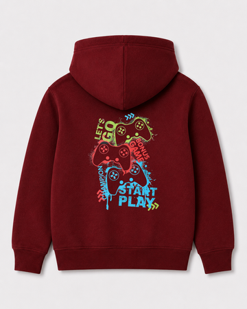 Red hoodie back 3258