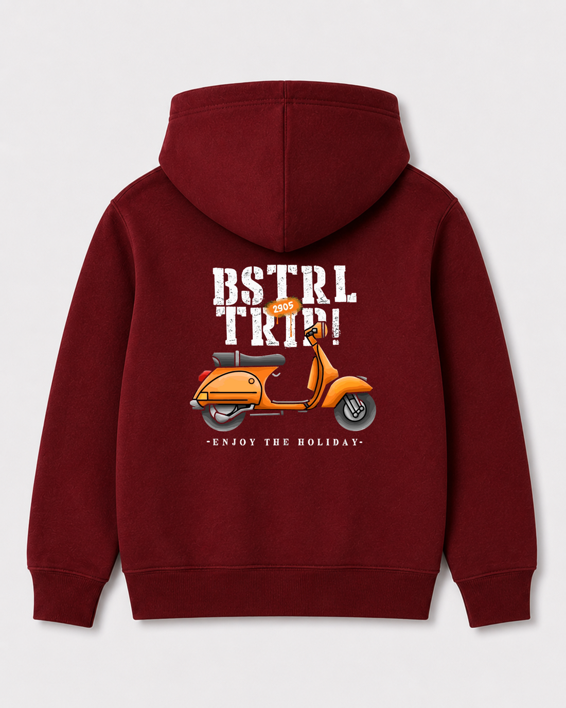 Red hoodie back 3266