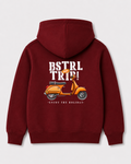Red hoodie back 3266