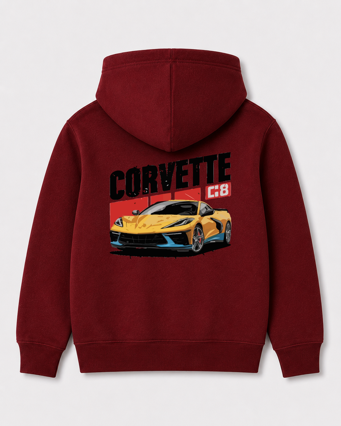 Red hoodie back 3273