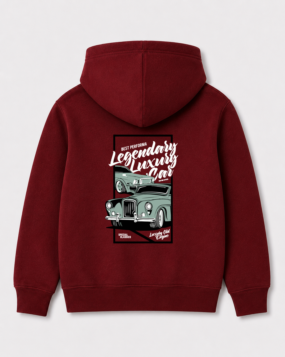 Red hoodie back 3284