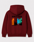 Red hoodie back 3287