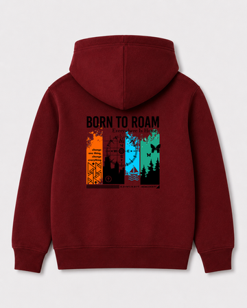 Red hoodie back 3287