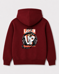 Red hoodie back 3288