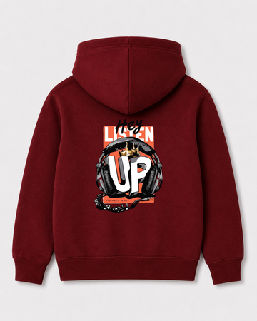 Red hoodie back 3288