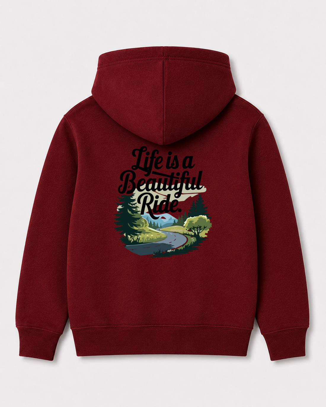 Red hoodie back 3307