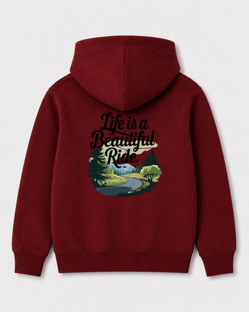 Red hoodie back 3307