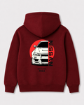 Red hoodie back 3314