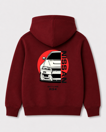 Red hoodie back 3314