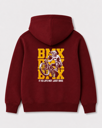 Red hoodie back 3318