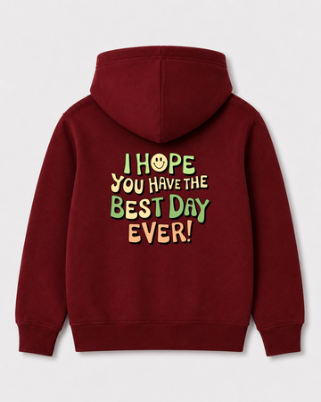 Red hoodie back 3359