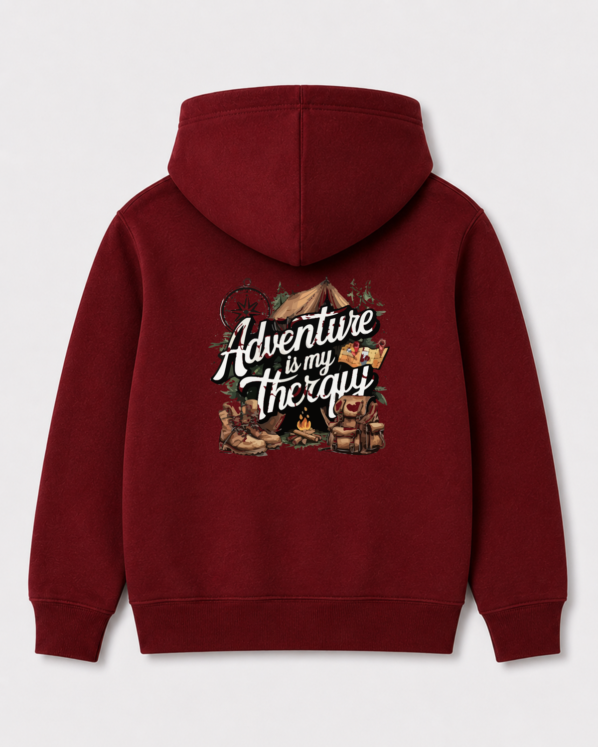 Red hoodie back 3364