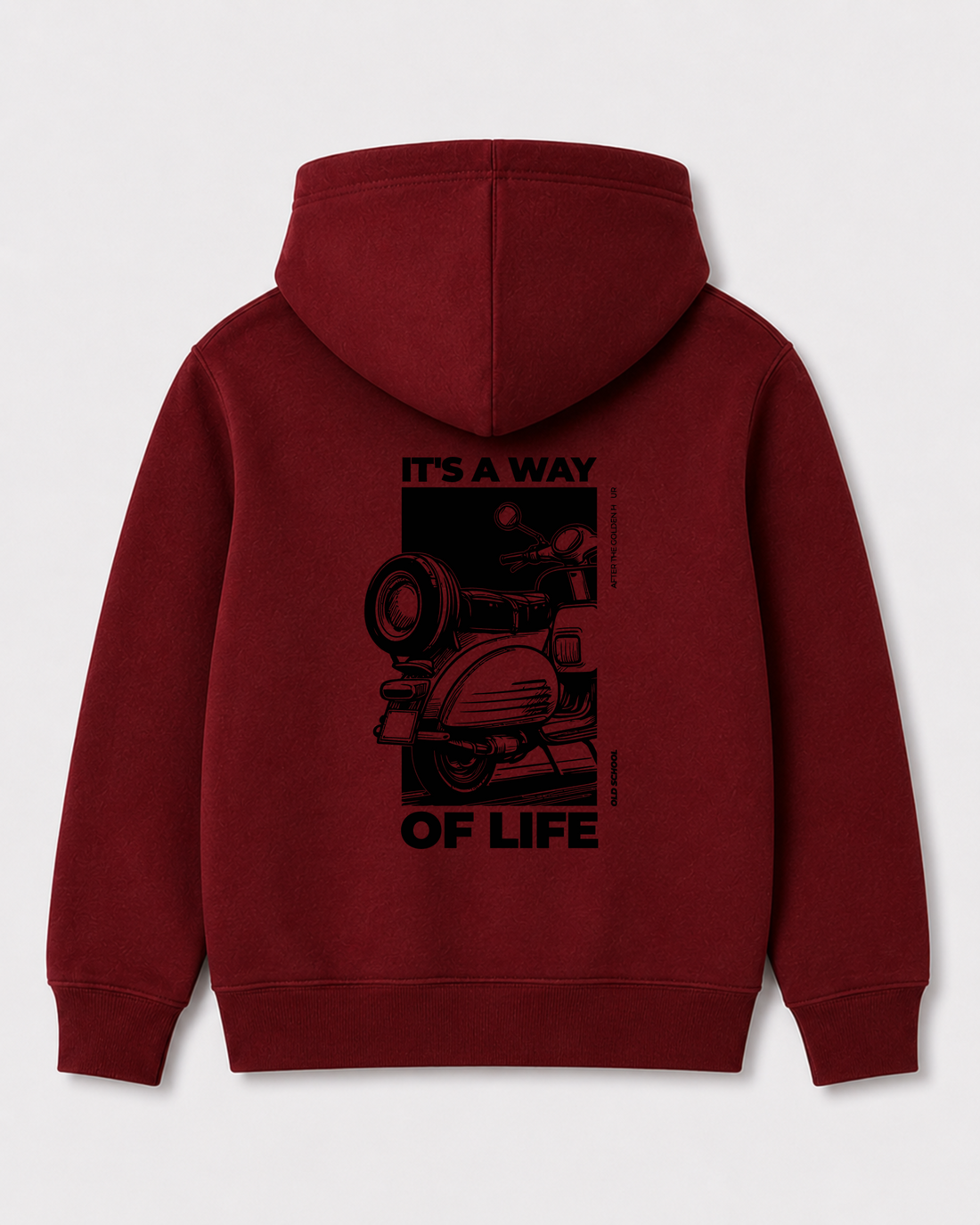 Red hoodie back 3374